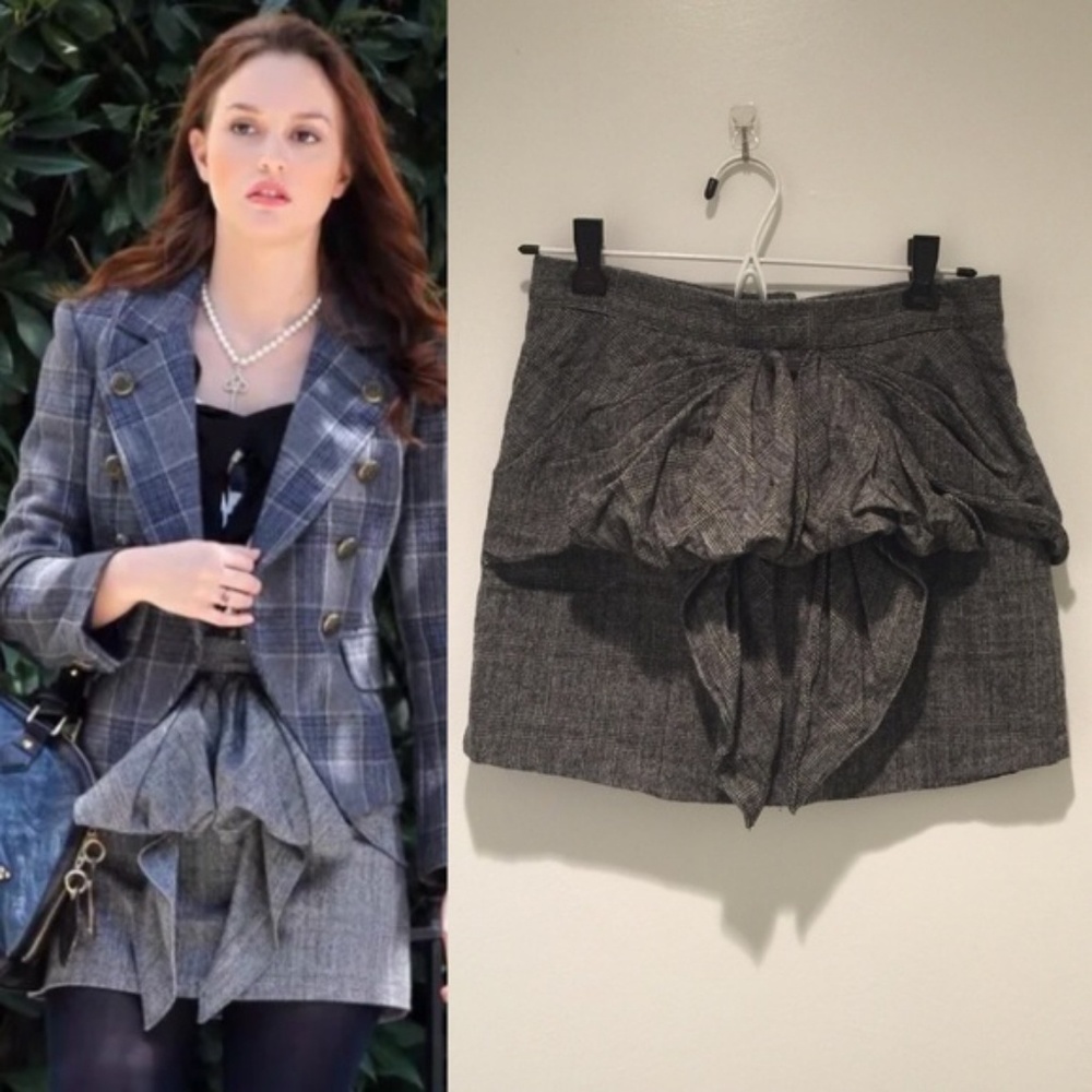 Grey Tibi Bow Skirt Size 2